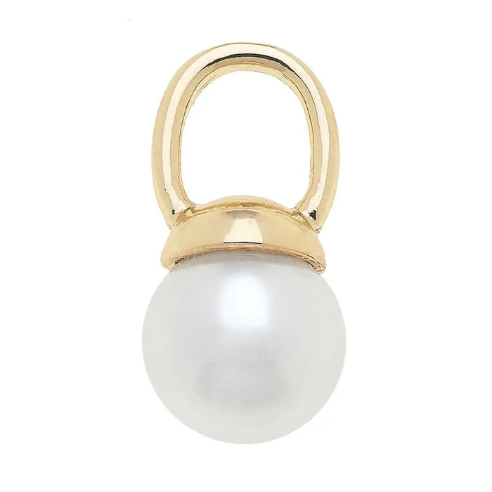 Pearl Drop Charm in Ivory