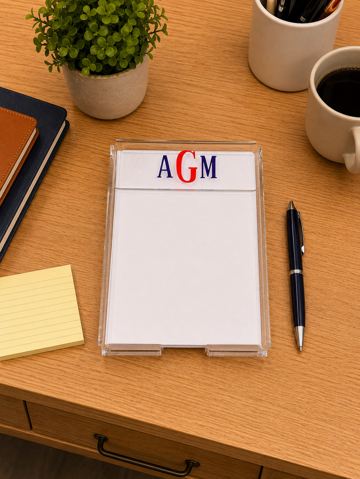 Personalized Acrylic Note Pad Holder