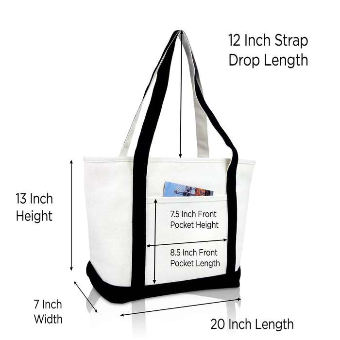 Personalized Black Tote Bag with Initial