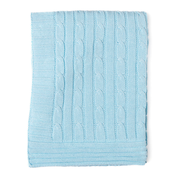 Personalized Cable Knit Baby Blanket