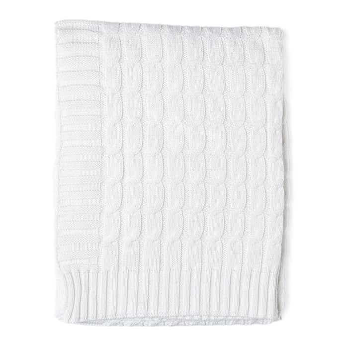 Personalized Cable Knit Baby Blanket