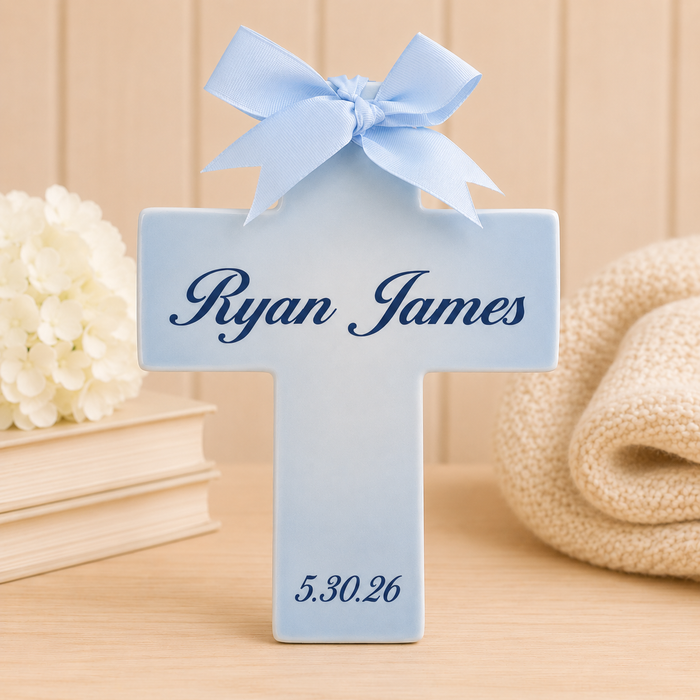 Personalized Ceramic Ombré Cross