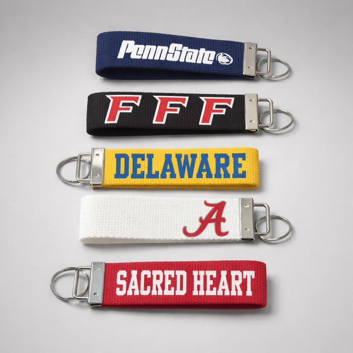 Personalized College Canvas Keychain