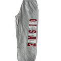 Personalized college sweatpants — custom school logo, heat press personalization included