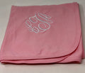 Personalized cotton receiving blanket — embroidered name included, baby shower gift