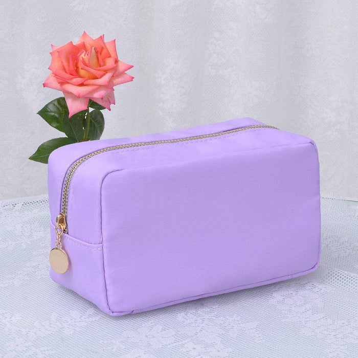 Personalized Emma Round Zippered Nylon Cosmetic Pouch Bag