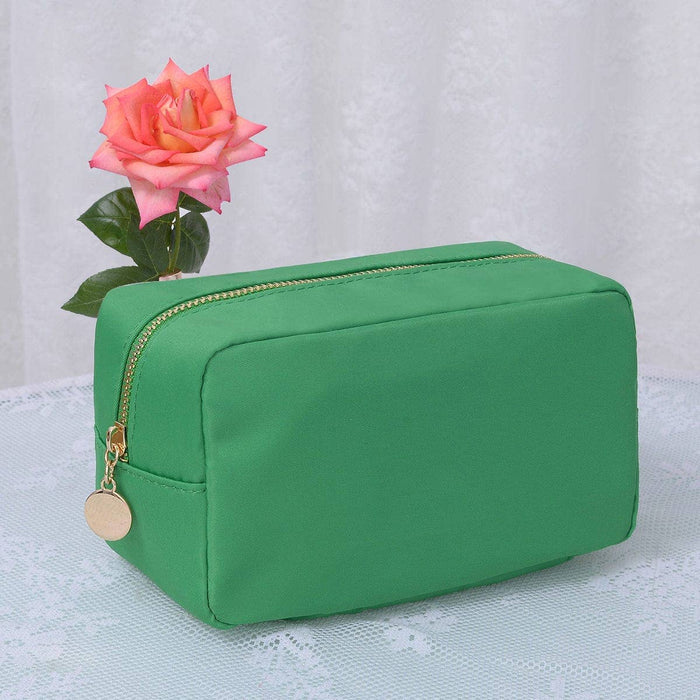 Personalized Emma Round Zippered Nylon Cosmetic Pouch Bag