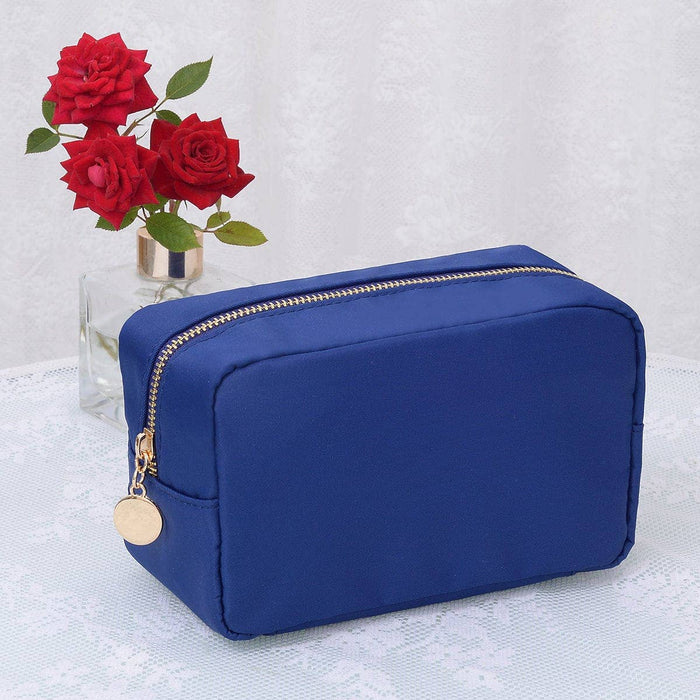 Personalized Emma Round Zippered Nylon Cosmetic Pouch Bag