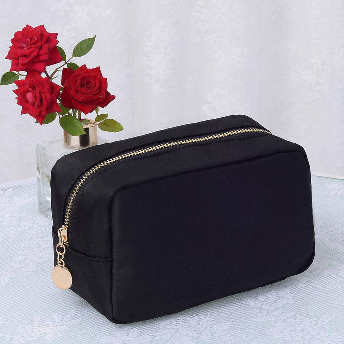 Personalized Emma Round Zippered Nylon Cosmetic Pouch Bag