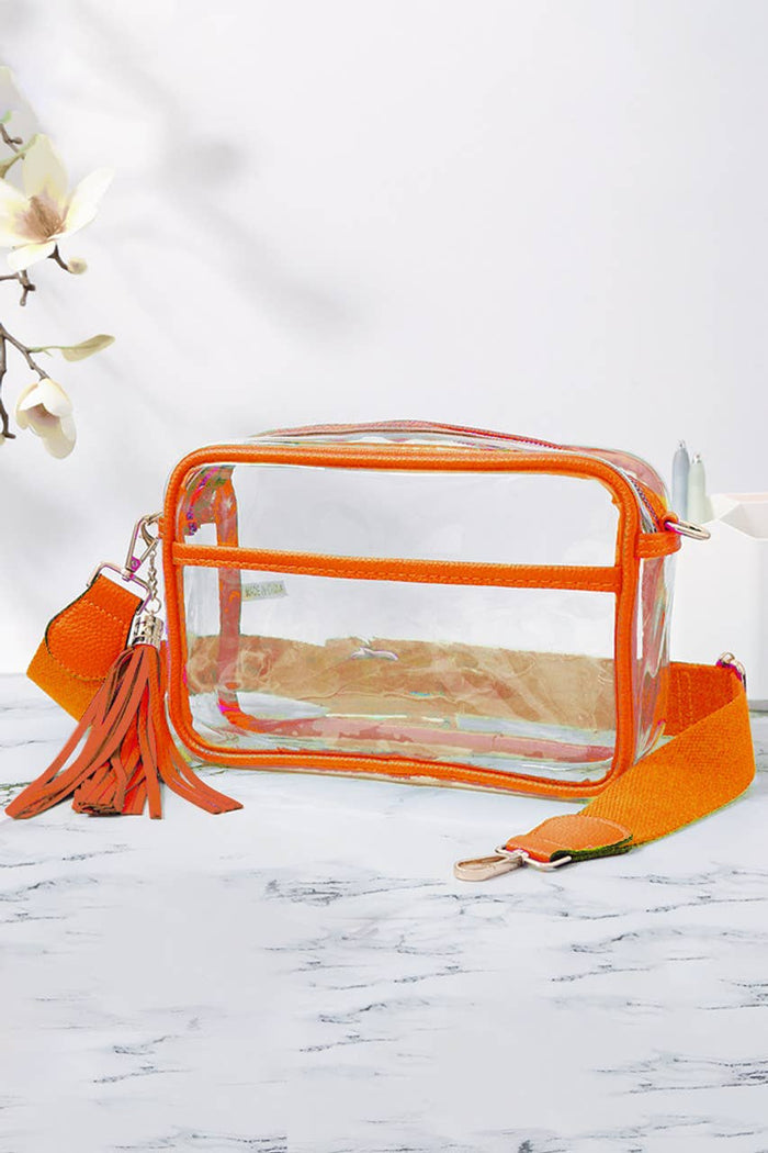 Personalized Game Day Clear Crossbody Bag