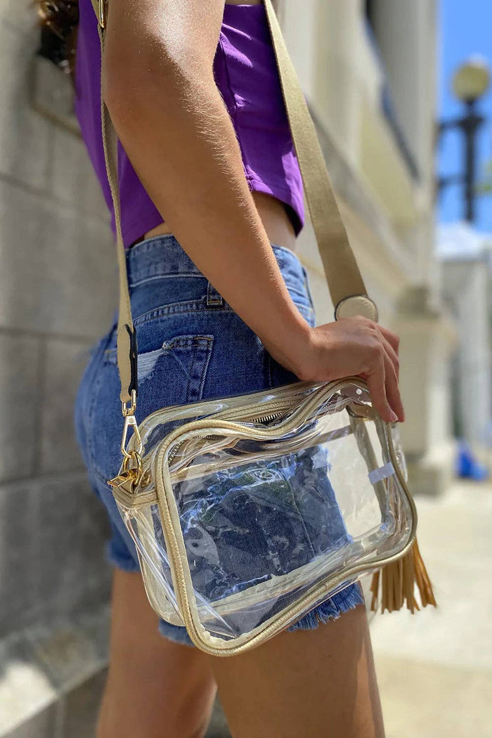 Personalized Game Day Clear Crossbody Bag