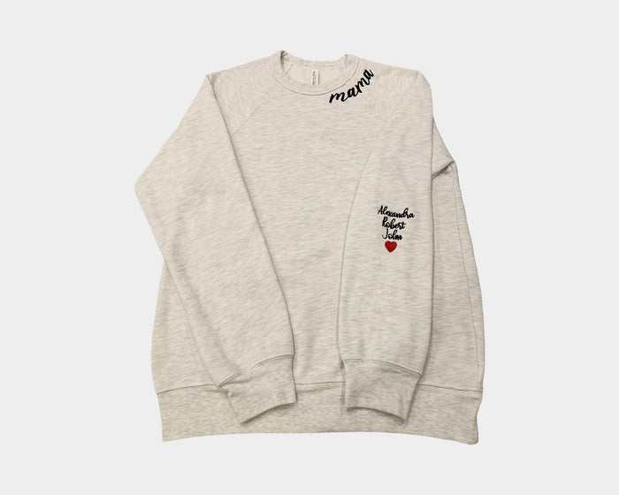 Personalized Mama Crewneck Sweatshirt