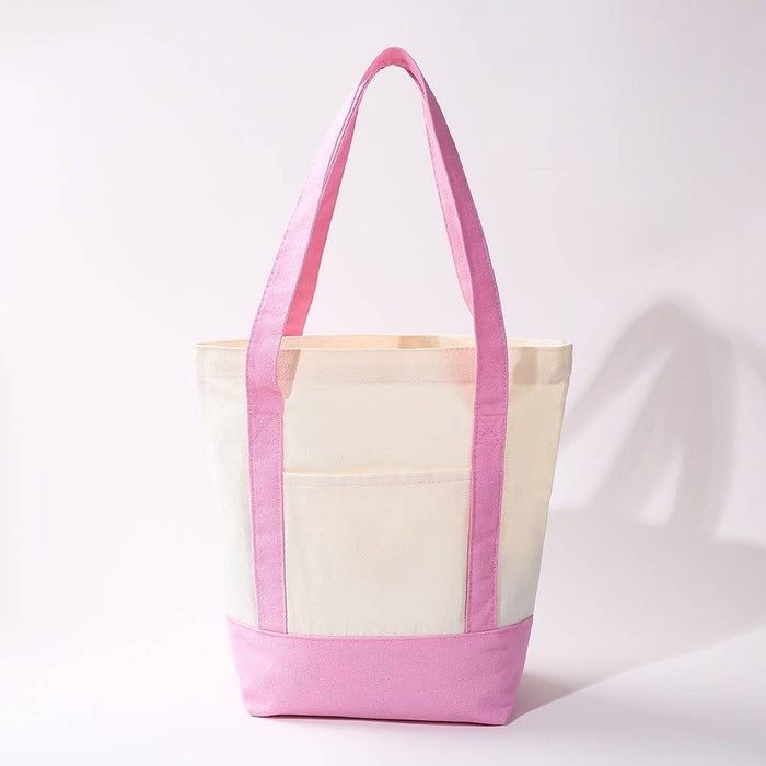 Personalized Medium Cotton Canvas Shoulder Tote Bag | 40P612