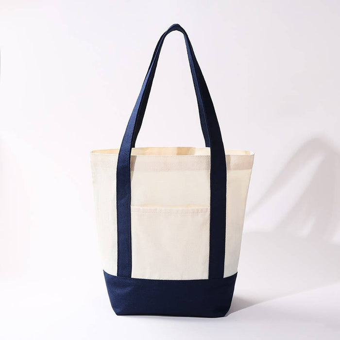 Personalized Medium Cotton Canvas Shoulder Tote Bag | 40P612