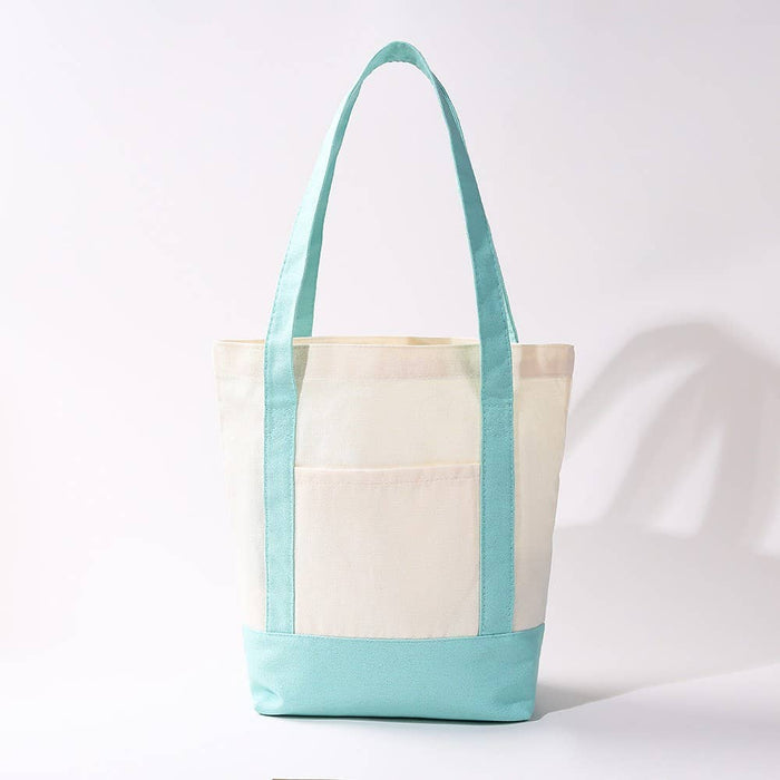 Personalized Medium Cotton Canvas Shoulder Tote Bag | 40P612