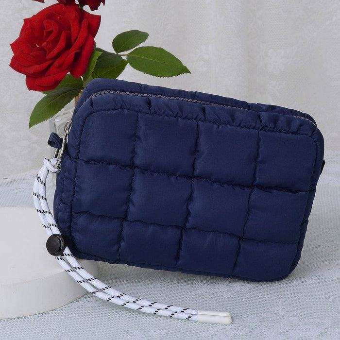 Personalized Nylon Quilted Puffer Clutch/Pouch