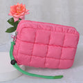 Personalized Nylon Quilted Puffer Clutch/Pouch