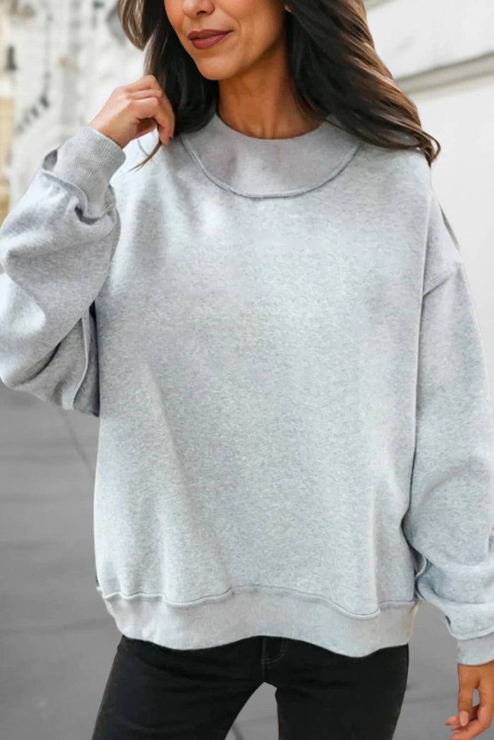 Personalized Oversized Mock Neck Sweatshirt