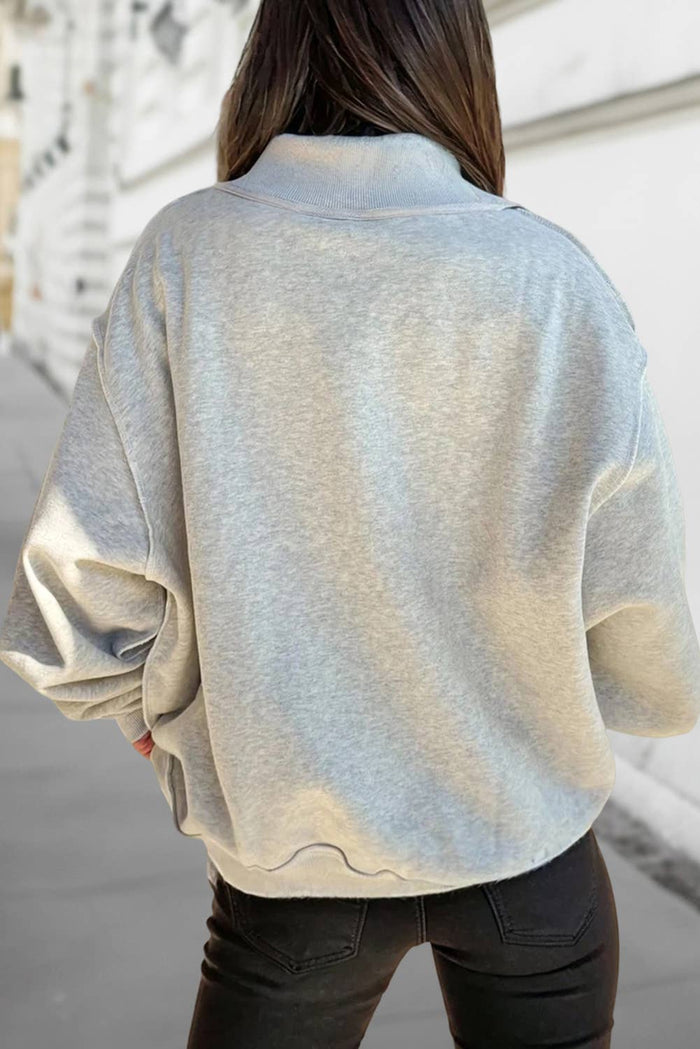 Personalized Oversized Mock Neck Sweatshirt