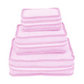 Personalized Pink Preppy Stripe ~WIPEABLE~ Stacking Set | Mint