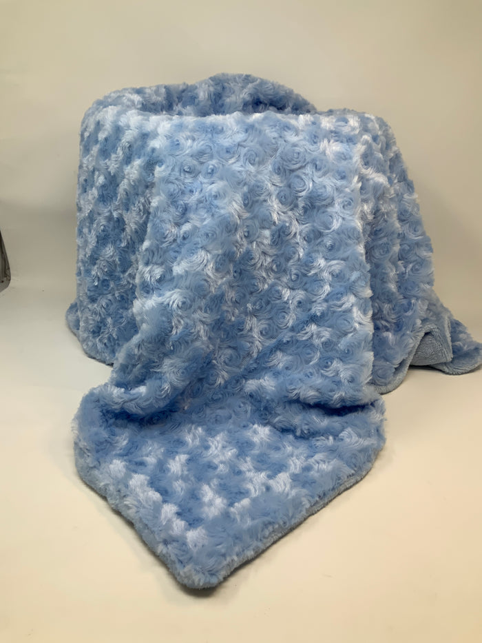 Personalized rabbit fleece blanket — embroidered name included, soft baby shower gift