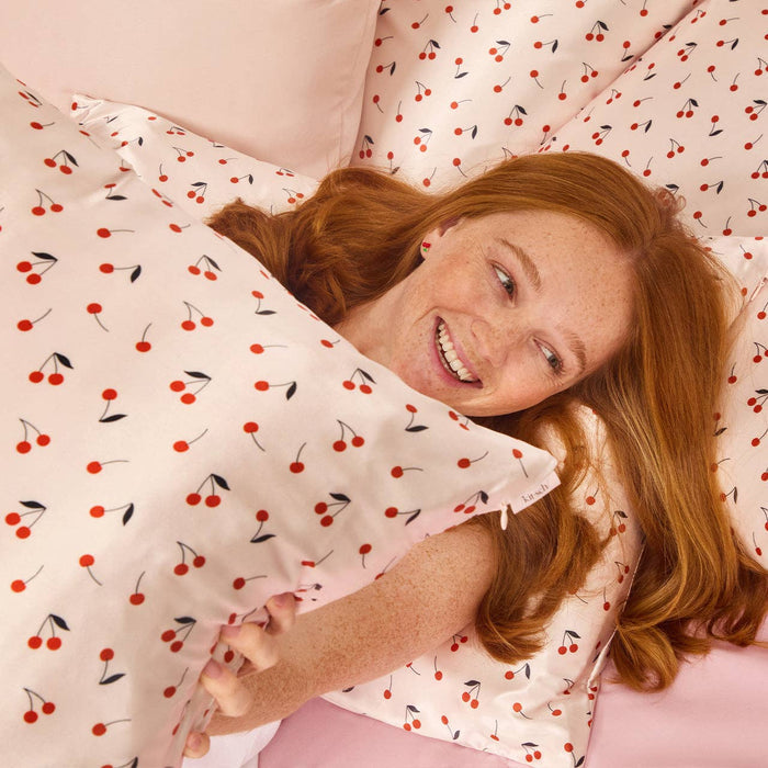 Personalized Satin Pillowcase Standard - Cherry Print