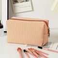 Personalized Striped Cosmetic Bag