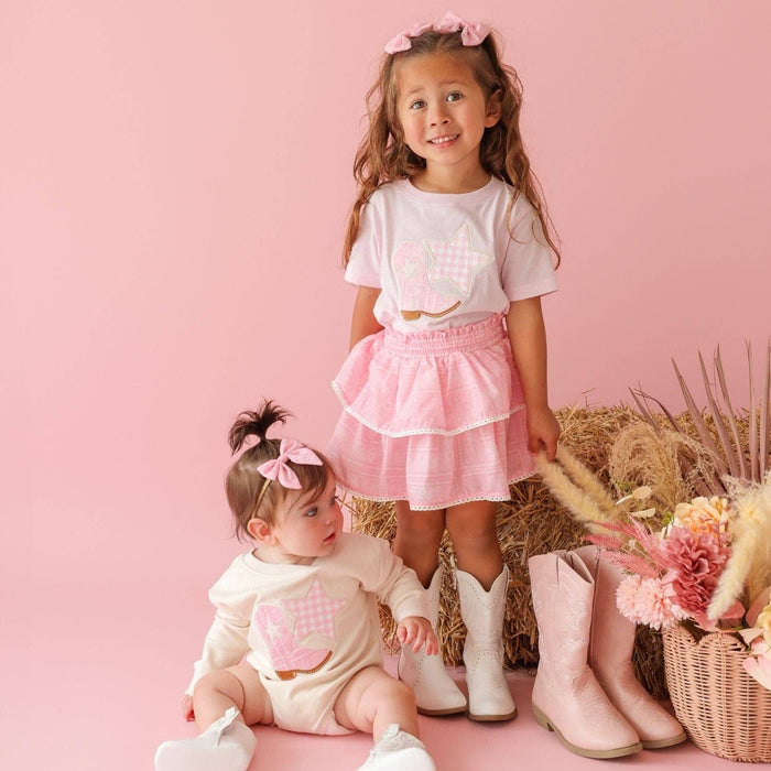 Pink Bandana Western Bow Baby Headband - Hair Accessories