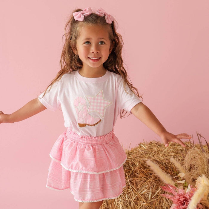 Pink Bandana Western Skort - Kids Boutique Clothing - Fall