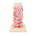 Pink and purple ballet bead bracelet — fun children's jewelry, birthday and dance gift