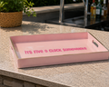 Pink Rectangular Tray-Personalized