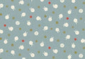 QuiltGate - Hyakka Ryoran Tiny Rabbits Cotton Fabric - Soft Blue