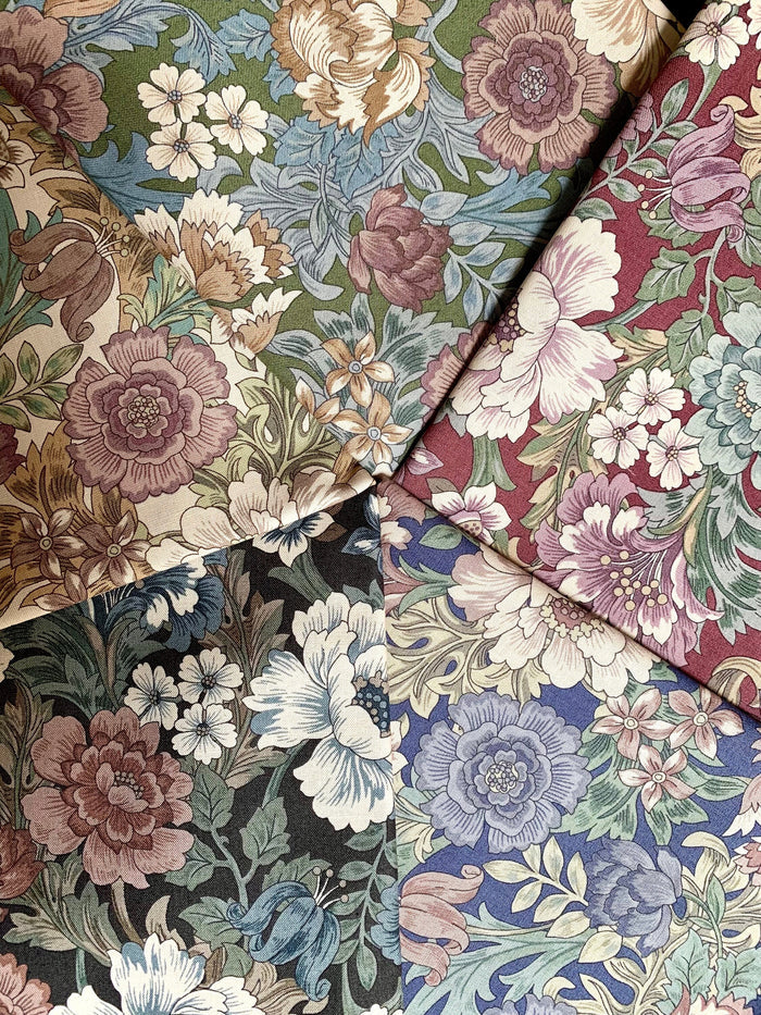 QuiltGate - PRE-CUT Gentle Flowers Dried Flowers Cotton Fabric