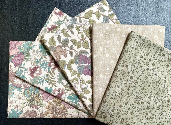 QuiltGate - PRE-CUT Gentle Flowers Dried Flowers Cotton Fabric