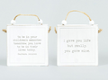 Reversible hanging sign LIFE/MEMORIES White/Black