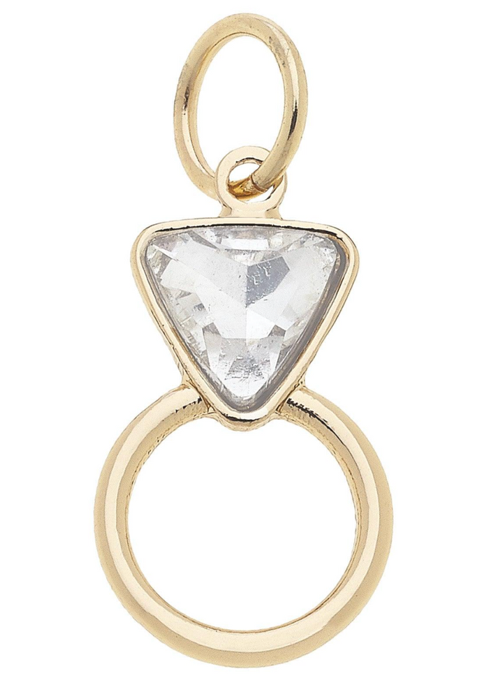 Rhinestone Ring Charm