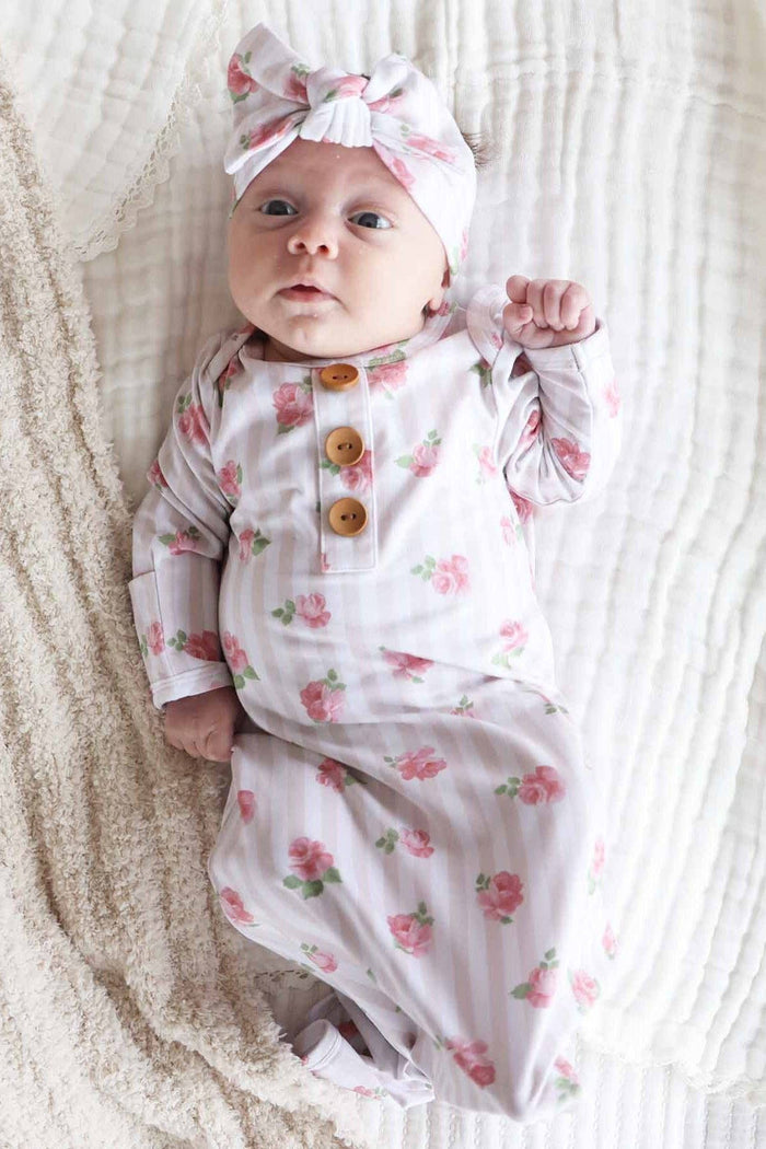 Rosy & Cozy Knit Large Bow Headwrap