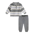 Rugby Stripe Polo Knit Baby Pullover & Pants Set