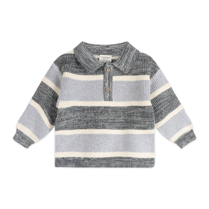 Rugby Stripe Polo Knit Baby Pullover & Pants Set
