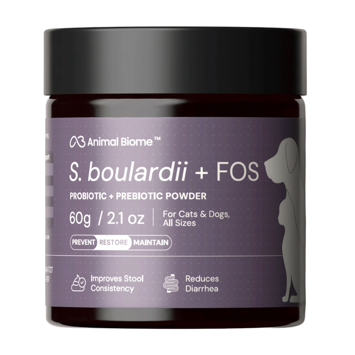 saccharomyces boulardii and fos powder container