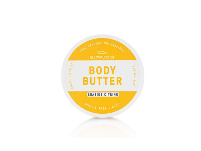Old Whaling Co Seaside Citrine Citrus Lemon Scented Body Butter handmade in Charleston, South Carolina