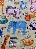 Senyo - SALE Happy Cloth Zoo Animals Cotton Oxford - Green