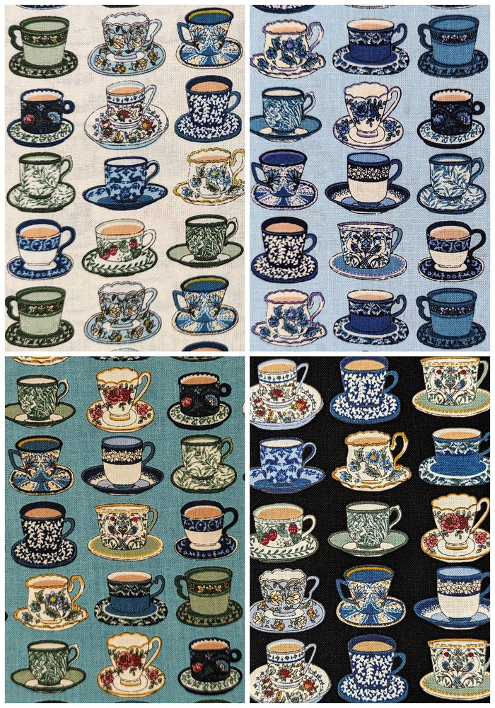Senyo - Afternoon Tea Cotton Fabric - Black