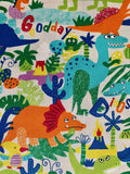 Senyo - SALE Happy Cloth Dinosaurs Cotton Oxford - White