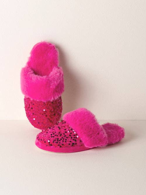Sequin Valentine Slippers