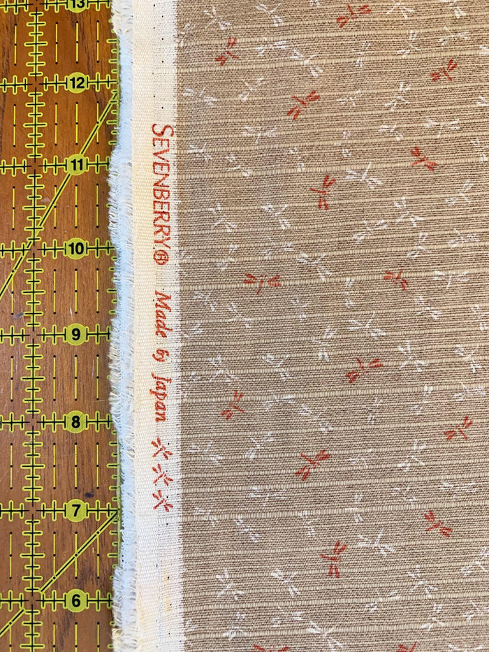 Sevenberry - Double Sided Dragonfly and Same-Komon Cotton Shantung - Beige Pink