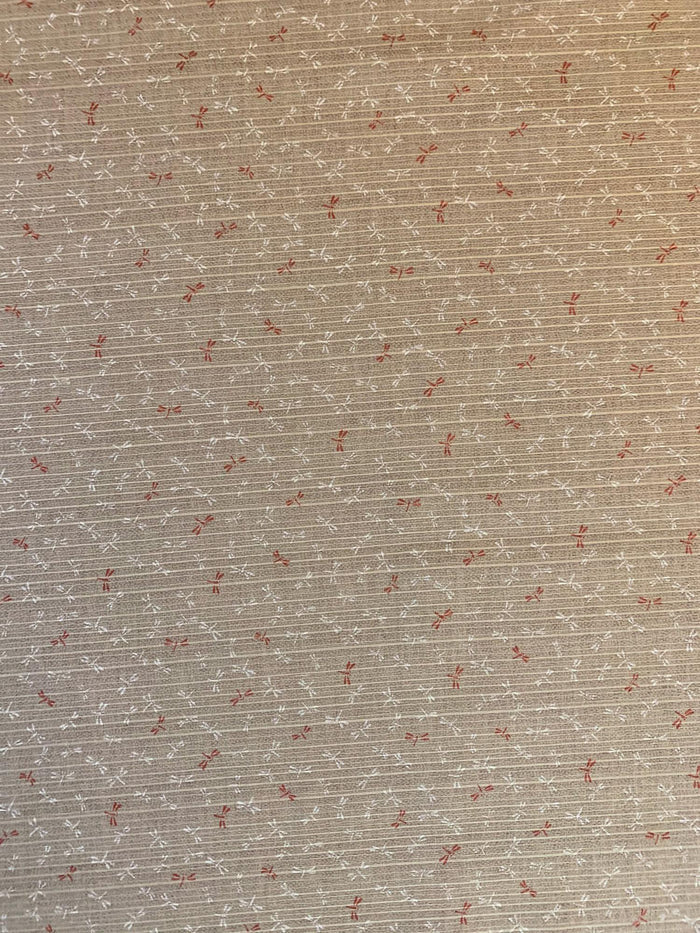 Sevenberry - Double Sided Dragonfly and Same-Komon Cotton Shantung - Beige Pink