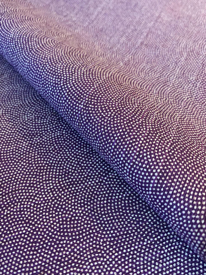 Sevenberry - Double Sided Dragonfly and Same-Komon Cotton Shantung - Orange Purple