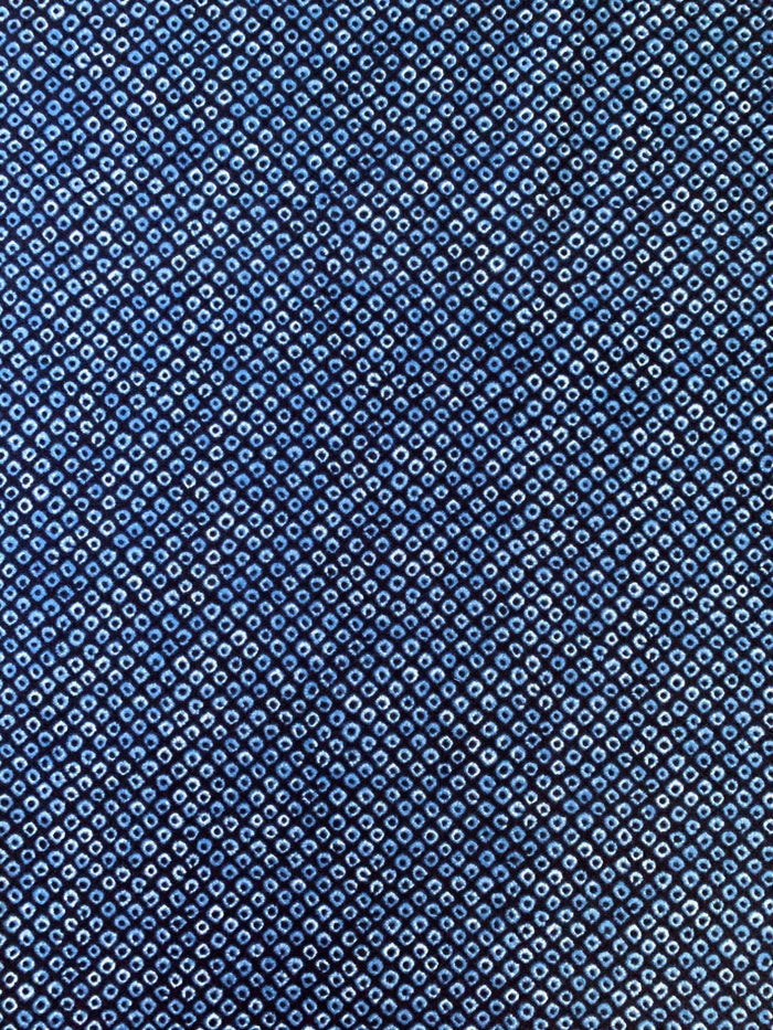 Sevenberry - Kanoko Printed Shibori-Style Collection Cotton Fabric - Medium Blue