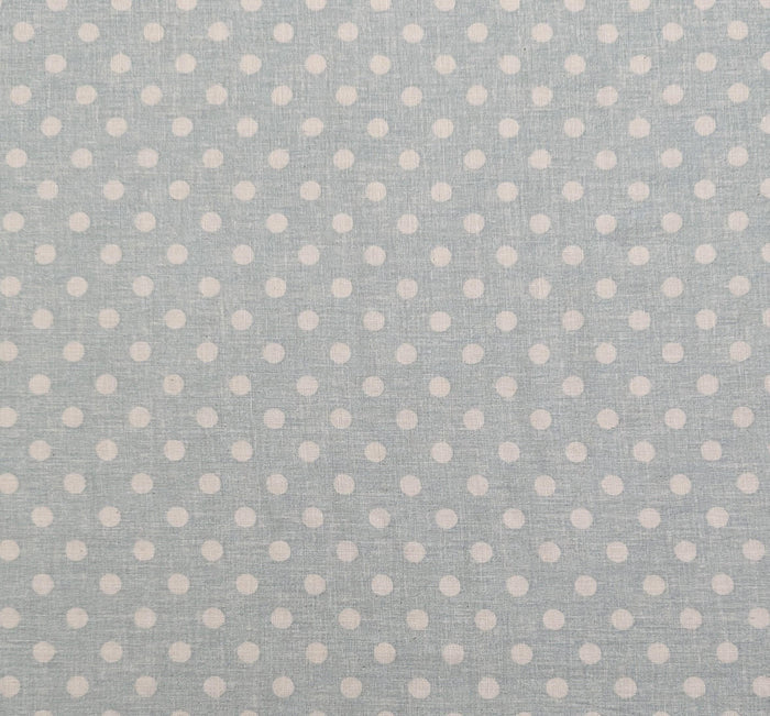 Sevenberry - Medium Polka Dot Cotton Double Gauze - Baby Blue